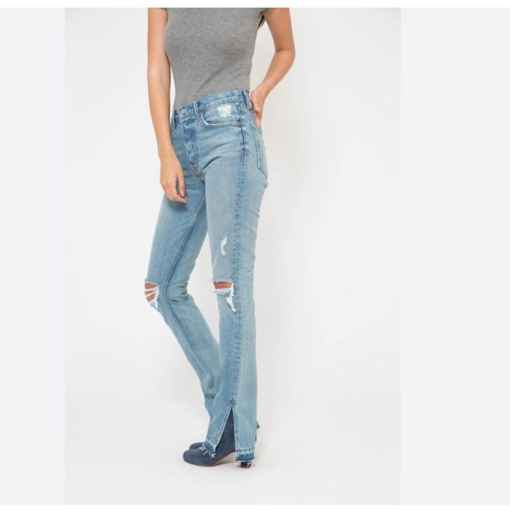 GRLFRND Natalia High Rise Distressed Jeans My Heart Belongs to Me Size 23
